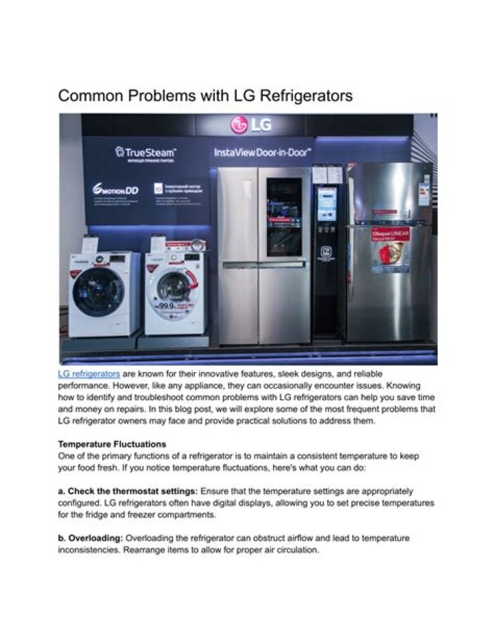 Do LG refrigerators have problems