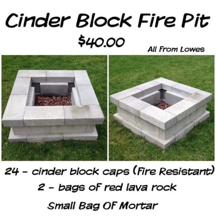 Is cinder block safe for fire pit