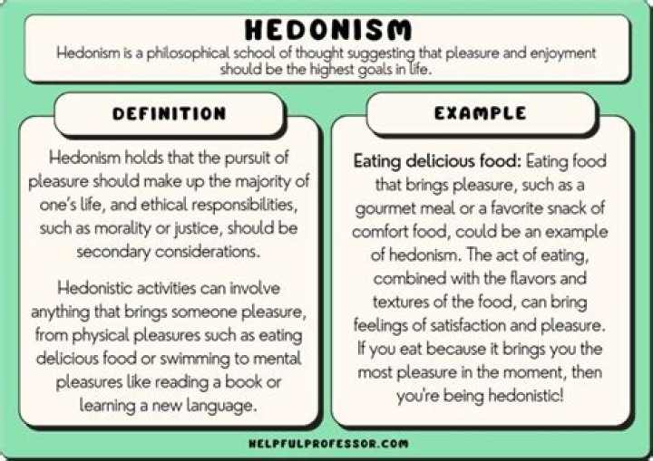 What does present hedonistic mean