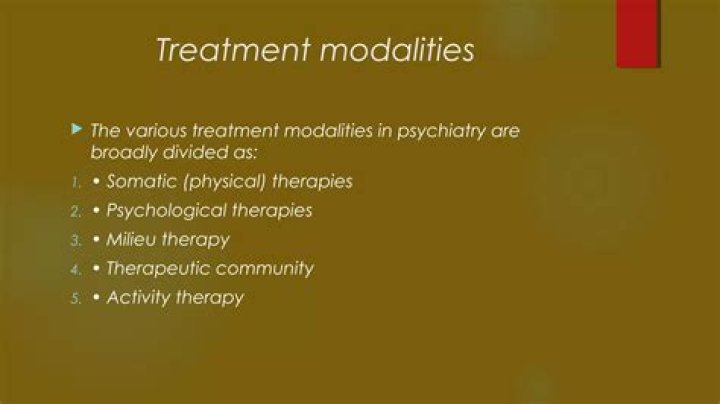 What is a treatment modality mean