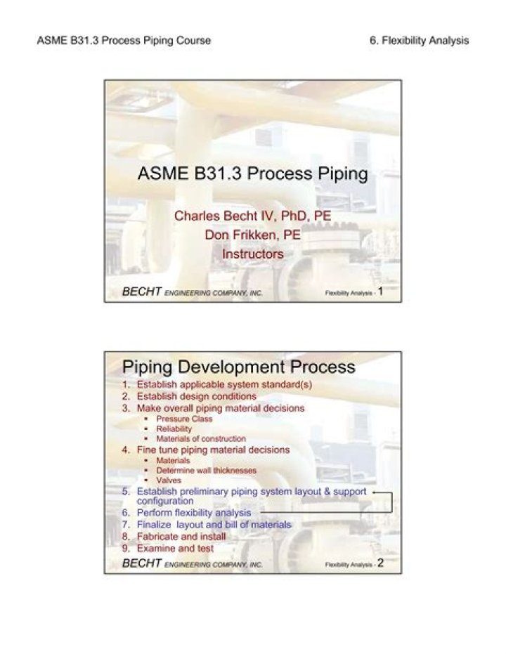 What is process piping ASME B31 3