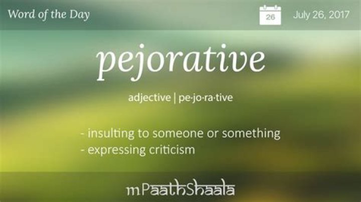 What is the synonym of pejorative