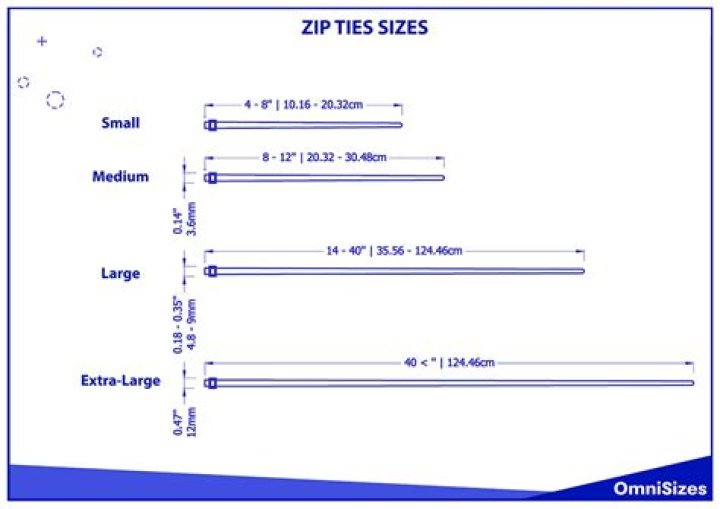What lengths do zip ties come in