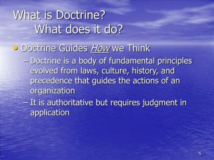 What purposes does doctrine serve