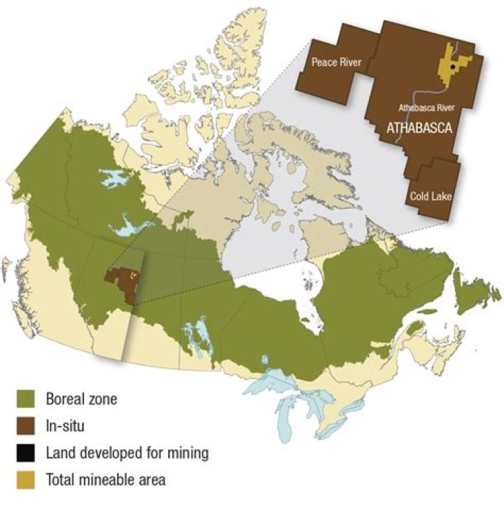 Where is oil found in Alberta